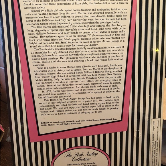 Barbie Paper Doll - Picture 2 of 2